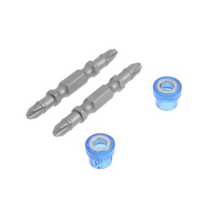 Bits double-sided tundra, steel S2, round magnesite limiter, PH2 x 50 mm, 2 pcs.-3