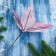 Decor "Cold Flower" 30x20 cm, lilac shine