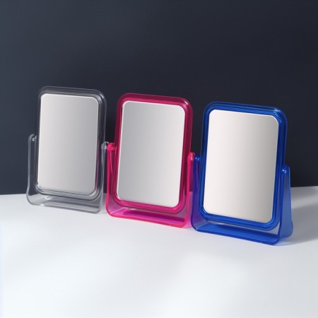 The mirror is desktop, bilateral, with an increase, a mirror surface 10.5 × 14 cm, color mix-3