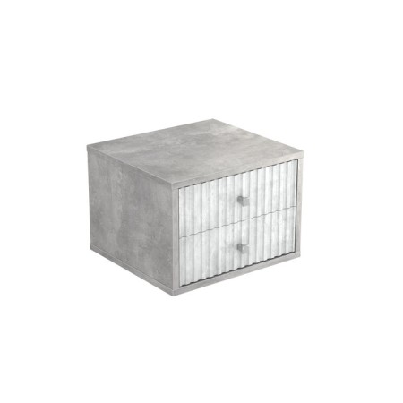 Tumbling suspended repituation, concrete stone, melisandra Stone, chrome "", 380x350x270