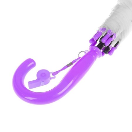 Herbera umbrella, semi-automatic, with whistle, r = 41cm, purple color-3