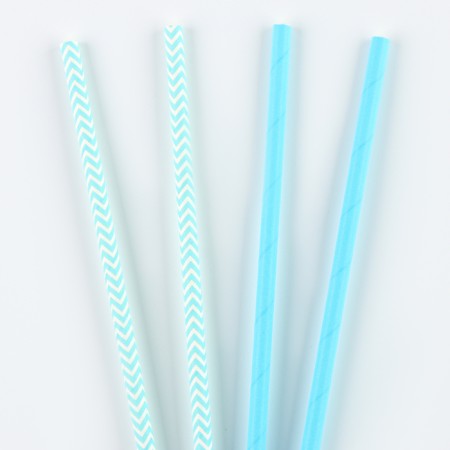 Assorted cocktail tubes, set 12 pcs., Blue color-2