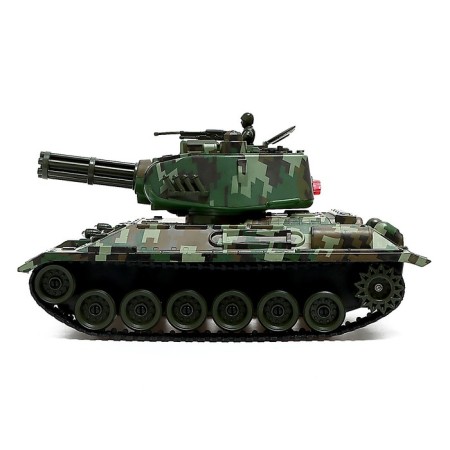 Army tank, radio control, sound, shoots gel bullets, green-1