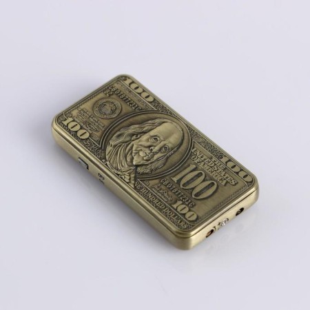 Gas lighter for smoking "dollar", 3.5 x 7 cm