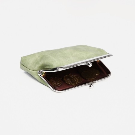 Women's wallet on the farmar, green color-1