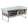SST-3P table, 102 x 50 x 44.5 / 61 cm, metallic