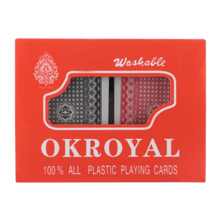 Plastic Plastic Maps "Royal", 2 decks of 54 pcs, 19 μm, 8.8 x 5.7 cm, mix-1
