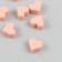 Busina silicone "heart" ash pink d = 1.4 cm