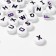 Acrylic bead "English letters", 10 × 6 mm, set 10 g, brilliant purple color