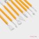 A set of tools for working with the mastic of the share, 8 pcs, plastic, yellow