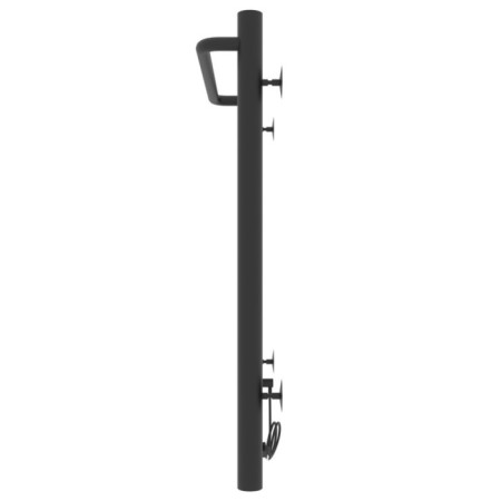 Two electric heated towel rail Laris Prime Chekch, 400x600 mm, 6 crossbars, left, black-4