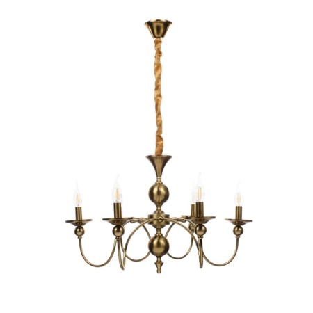 Milano chandelier 6he14 40W bronze 68x68x79 cm