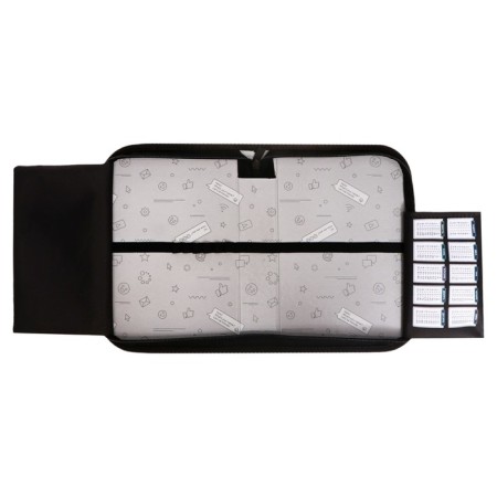 Penal 1 section 140 x 210 x 40 mm, folding pocket and cosmetic bag, fabric, calligrata topontent "hamster"-4