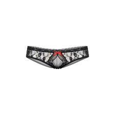 Lace panties with accession collection access, black color, size m/l