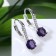 Earrings with rhinestones "Anyutina Eye" Color color in silver