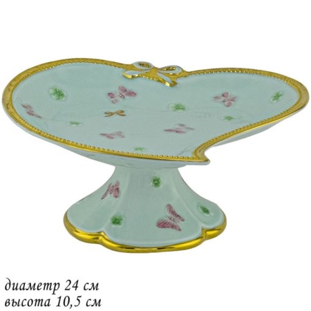 Confepture on the leg of Lenardi "Butterflies", 24 cm, menthol color