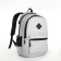 Youth backpack, 2 lightning departments, external pocket, with USB, gray color.