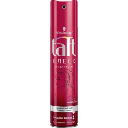 Hair varnish TAFT "Shine", superpower fixation, 225 ml
