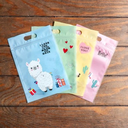 Gift package, with zip-lock fastener, 15 x 22.5 cm, mix