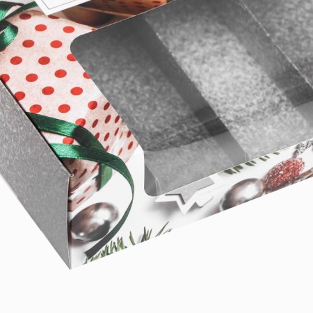 The box is folding, under 5 eclairs "New Year's gifts", 25.2 x 15 x 6.6 cm-6