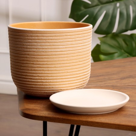 Pot Flower Vine Beige Boulers No. 3, 2.9 L, D - 18.6 cm-1