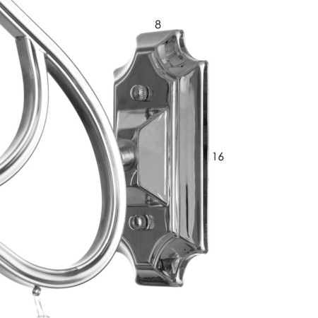 Lamp wall -mounted burea pelry 13x29x45, 1x60W E14, chrome-7