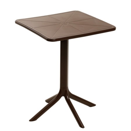 Square "SIEST" brown, 70 x 70 cm, height 48/73 cm