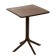 Square "SIEST" brown, 70 x 70 cm, height 48/73 cm