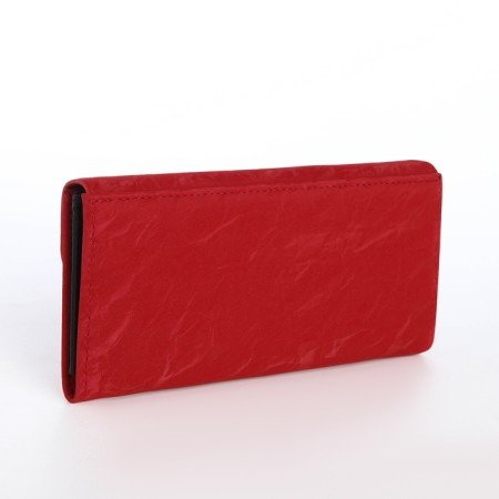 Women's wallet on magnet, red color-1