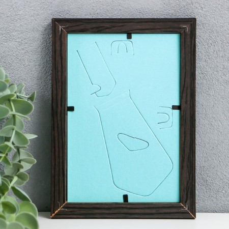 Photo frame 10x15 cm MDF, No. 6 Wenge (plastic screen)-1