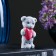 Figure soap "Bear with heart" Gray, 57g