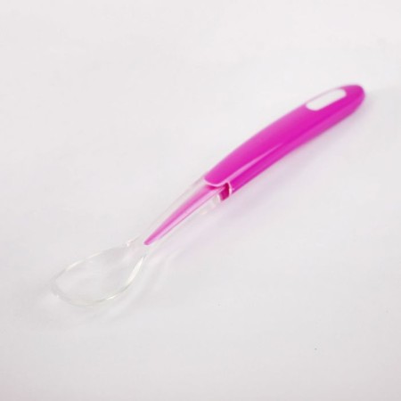 Spoon for nursery for feeding silicone, from 5 months, color purple