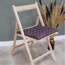 Siddle with buckwheat luster, size 43x43 cm, canvas, velor, blueberry color