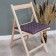 Siddle with buckwheat luster, size 43x43 cm, canvas, velor, blueberry color