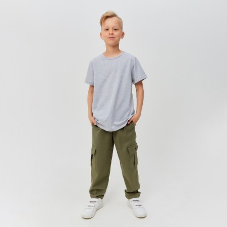Pants for the boy Minaku: Casual Collection Khaki color, height 140
