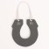 Suspended decor "Horseshoe for happiness and good luck" steel with an echoing silverie, 12x12cm