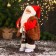 Santa Claus "in red sheepskin coat, with a flashlight" moves, shoes glow, 17x35 cm