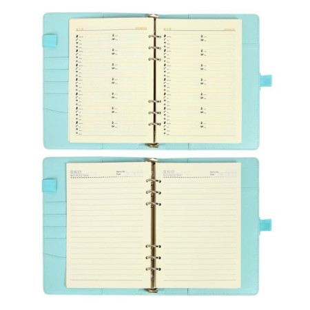 Organizer "Pastel" A5, with a knife, 92 sheets in a ruler, PVC cover, mix-7