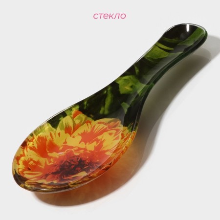Glass stand under a spoonful of the share "chrysanthemum", 21 × 7.5 × 1.4 cm-1