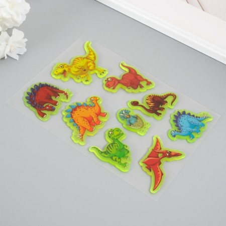 Silicon sticker on the glass phosphorus "dinosaurus" 20x16 cm-1