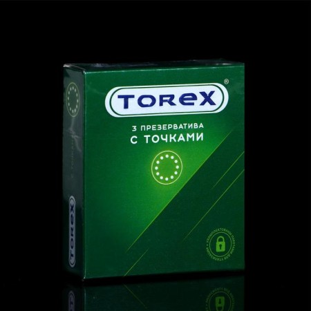 Condoms "Torex" with dots, 3 pcs.