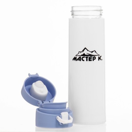 Water bottle, 380 ml, Master K, 21.8 x 6.6 cm, glass-1
