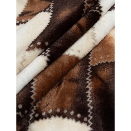 Texrepublic blanket, size 200x220 cm, brown color-11