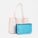 Cosmetic bag-organizer on zippers, blue color