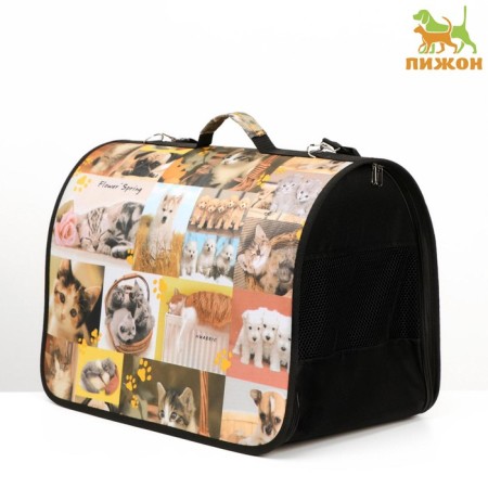 Bag - carrying for animals with print, 49 x 30 x 35 cm mix