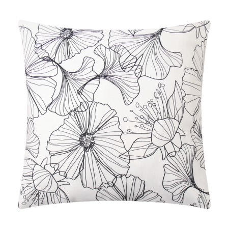 Pillowess Decorative Ethel Black Flowers, 40 x 40 cm, 100% cotton