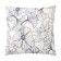 Pillowess Decorative Ethel Black Flowers, 40 x 40 cm, 100% cotton