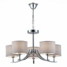 Светильник подвесной Evoluce. SLE105303-05. Linda. 5х40 Вт, E14, 61х61х71 см, цвет хром