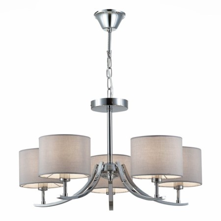 Suspended EVOLUCE lamp. Sle105303-05. Linda. 5x40 watts, E14, 61x61x71 cm, chromium color