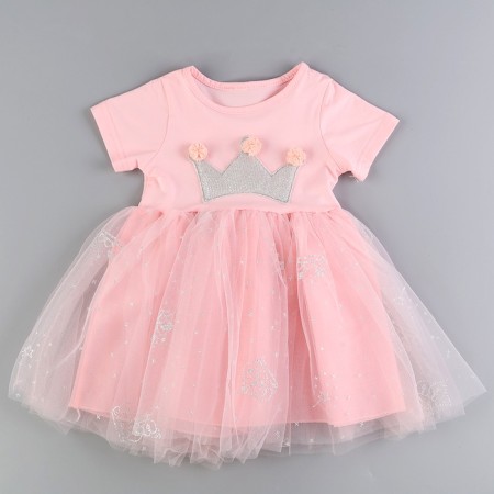 Carnival set "Stylish Princess": A rim, a pink dress with a crown, height 98-104 cm-5